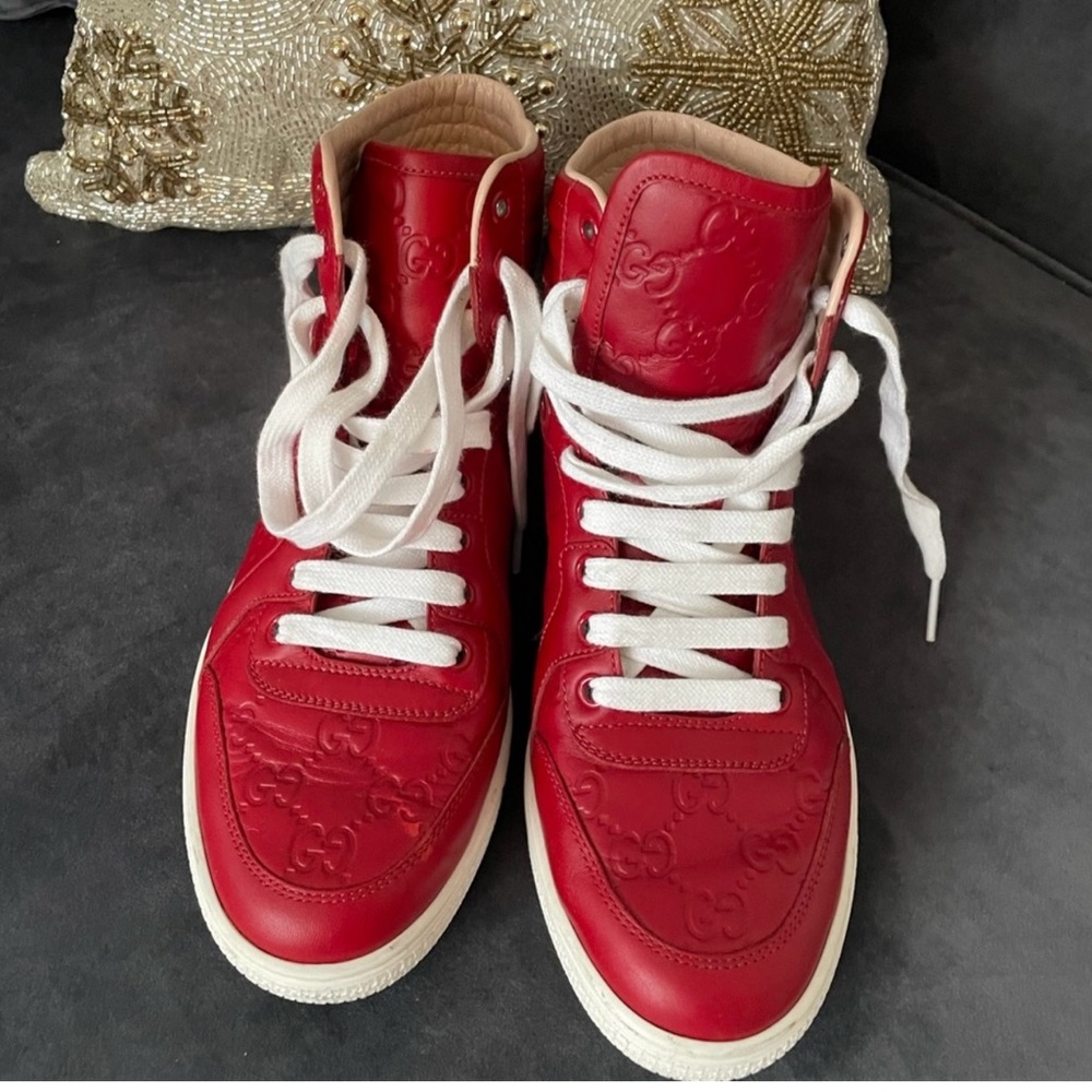 GUC GUCCI GUCCISMA HIGHTOP SNEAKERS💗💗💗